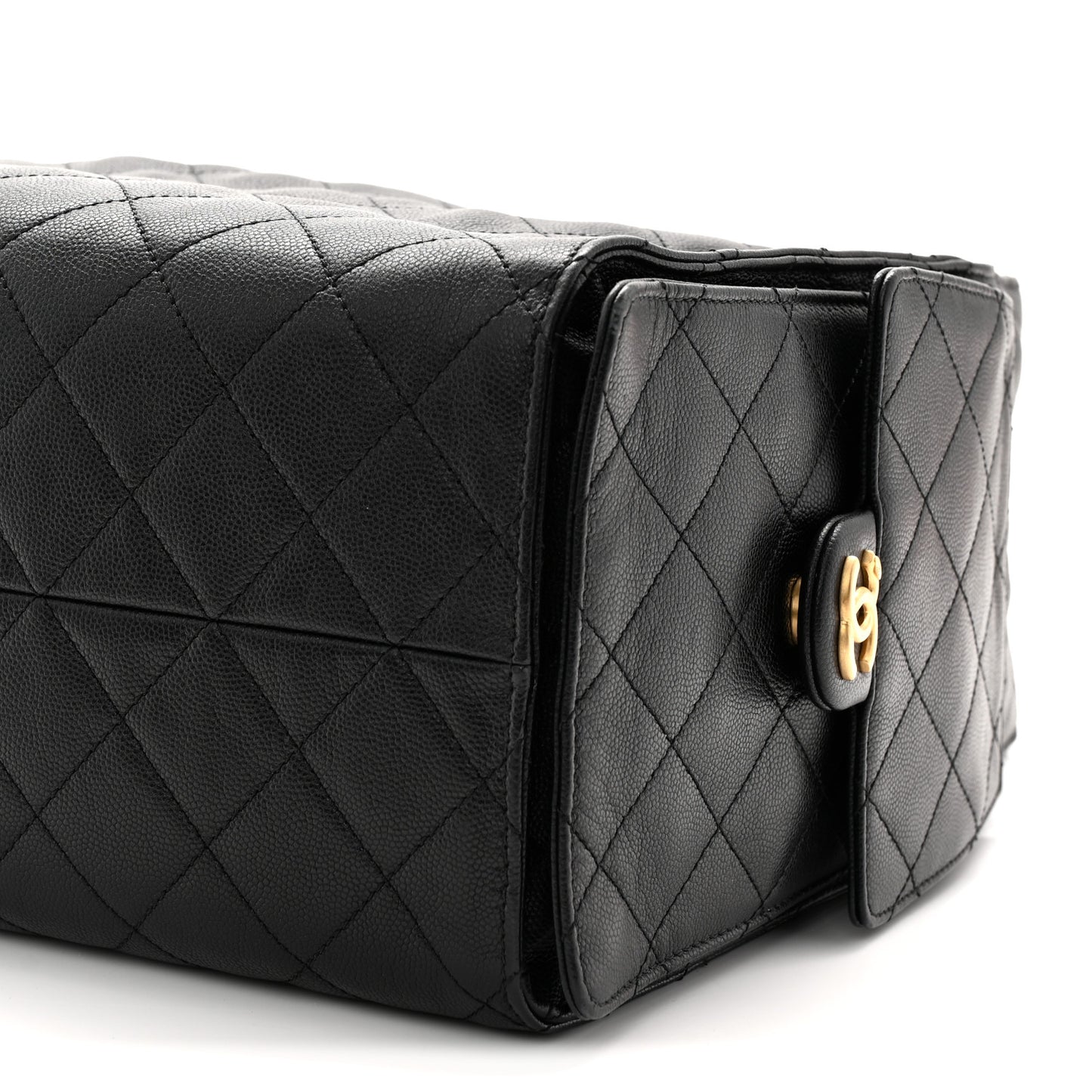 Caviar Quilted Medium Chanel 25 Handbag Black