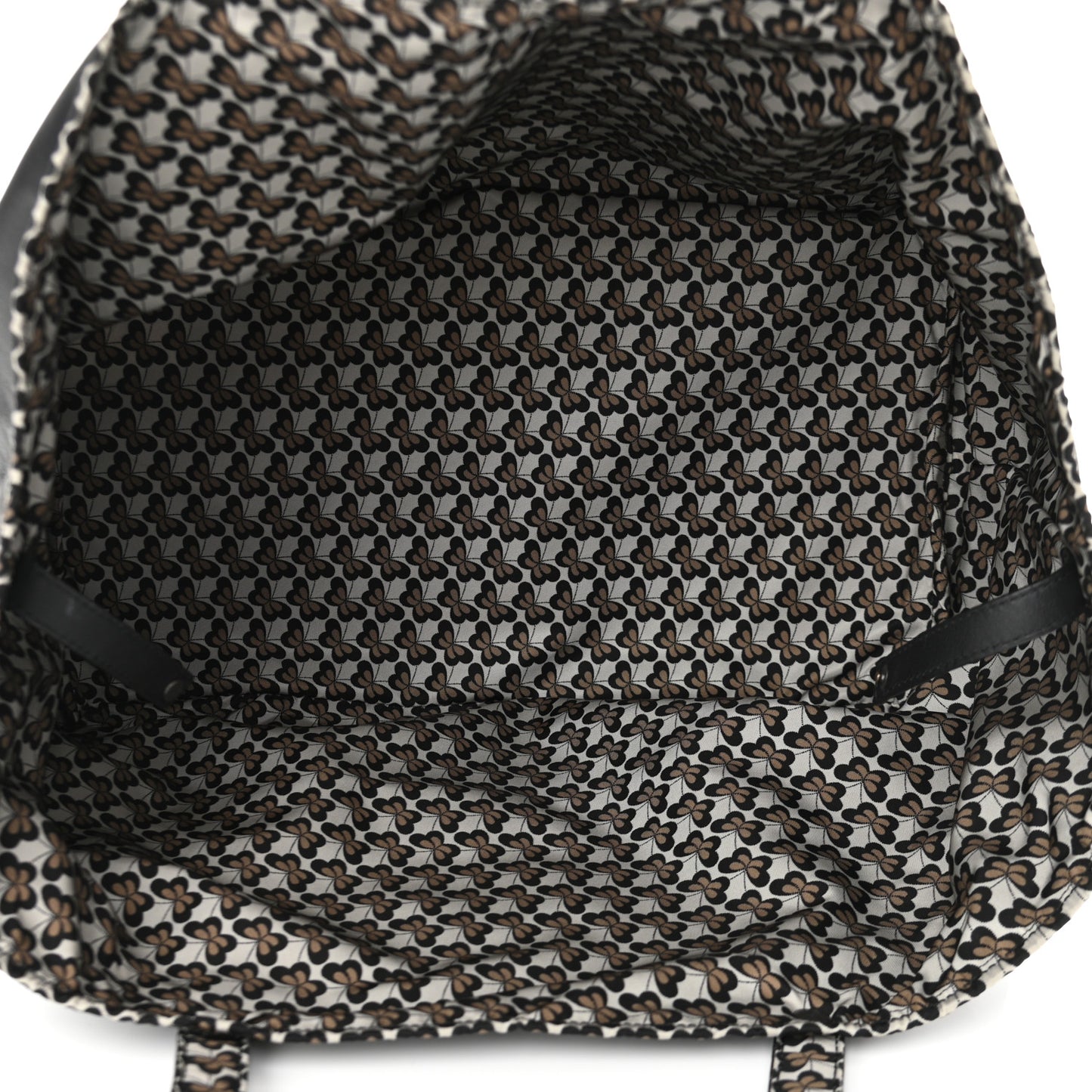 Nappa Nylon Medium Reversible Butterfly Shoulder Bag Black Cement