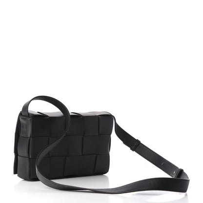 Bottega Veneta Lambskin Maxi Intrecciato Cassette Crossbody Bag Black 3 of 14