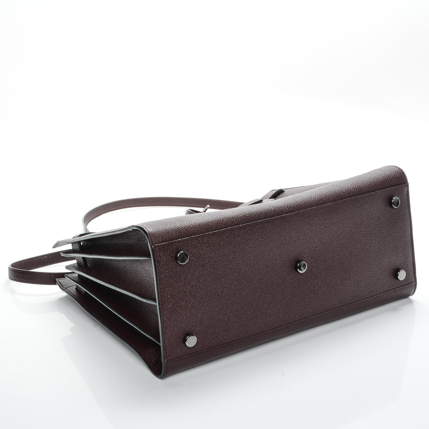 Grained Calfskin Small Classic Sac De Jour Bordeaux