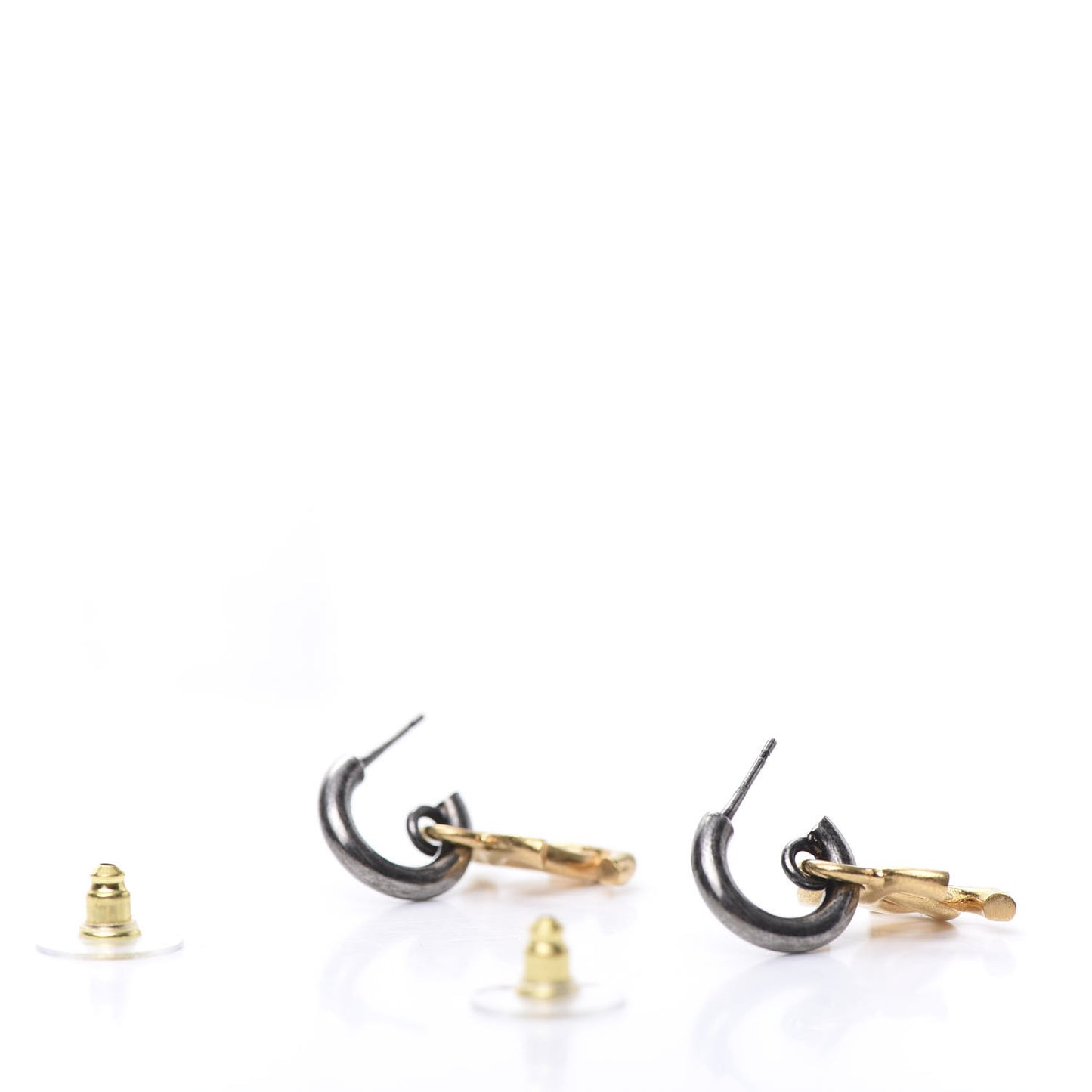 CC Drop Earrings Gold Ruthenium