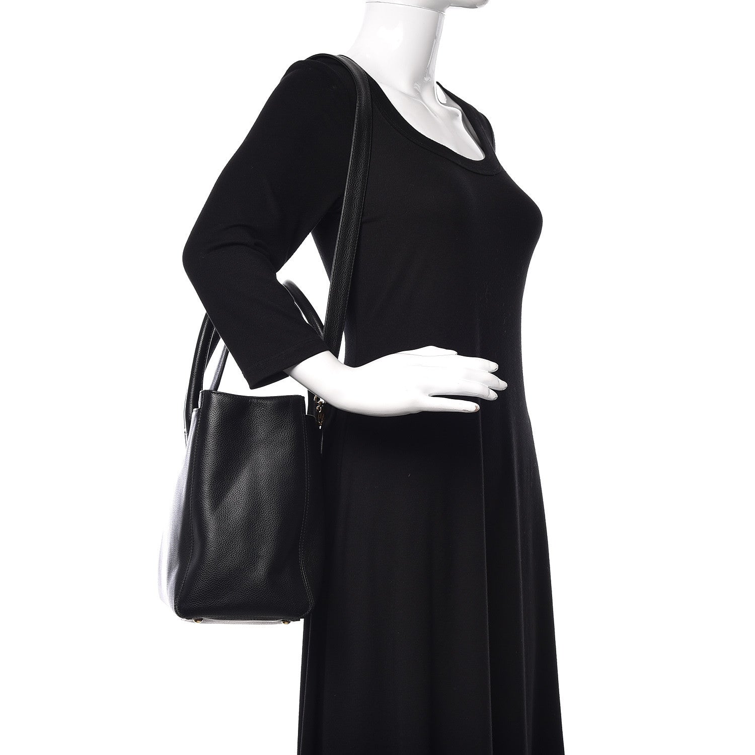Chanel Calfskin Cerf Shopper Tote Black 2 of 11