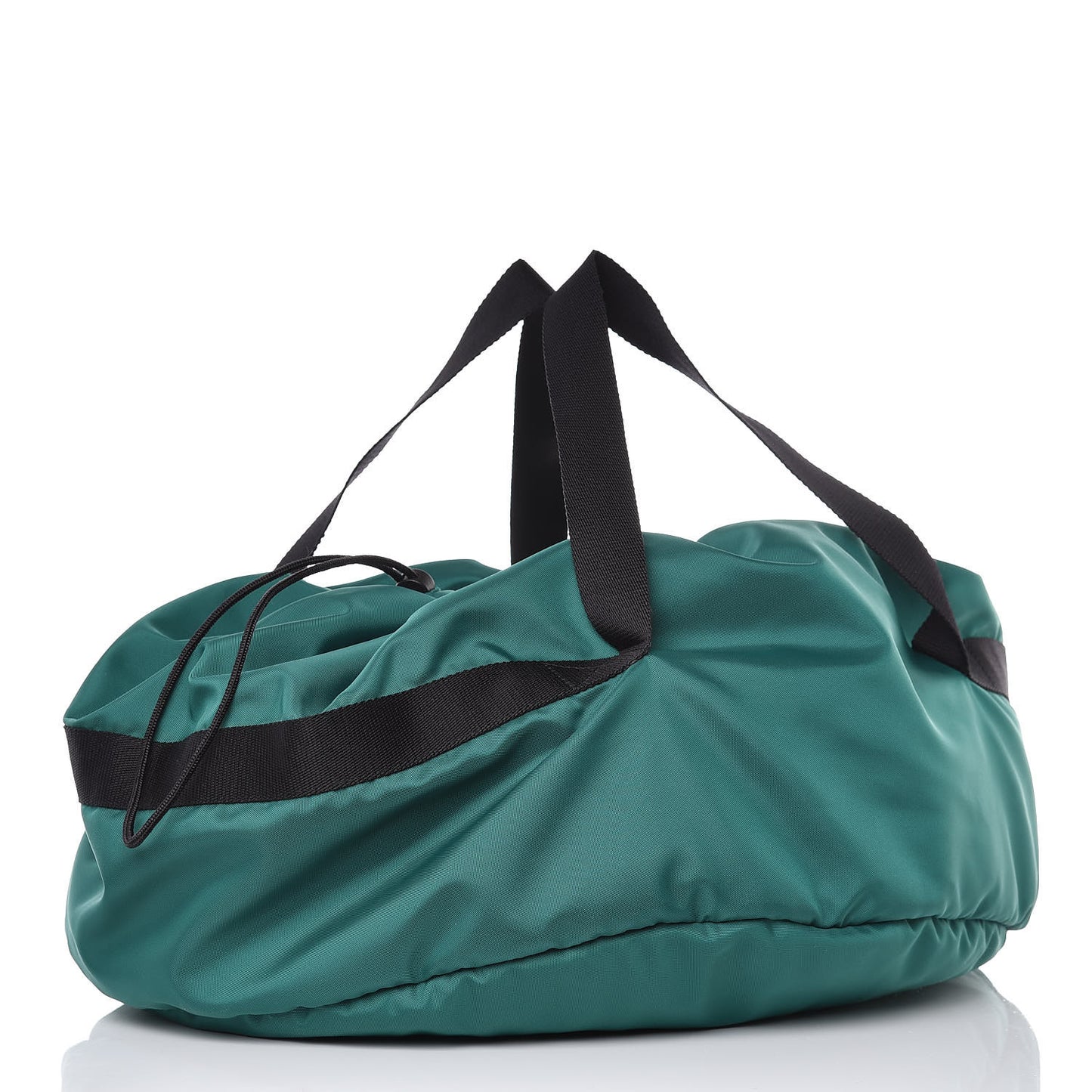 Textured Sport Nylon Logo Embroidered S Wheel Gym Bag Vert Emeraude