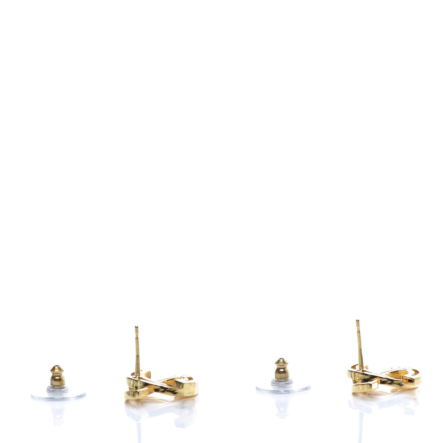 Metal Obazine CC Earrings Gold