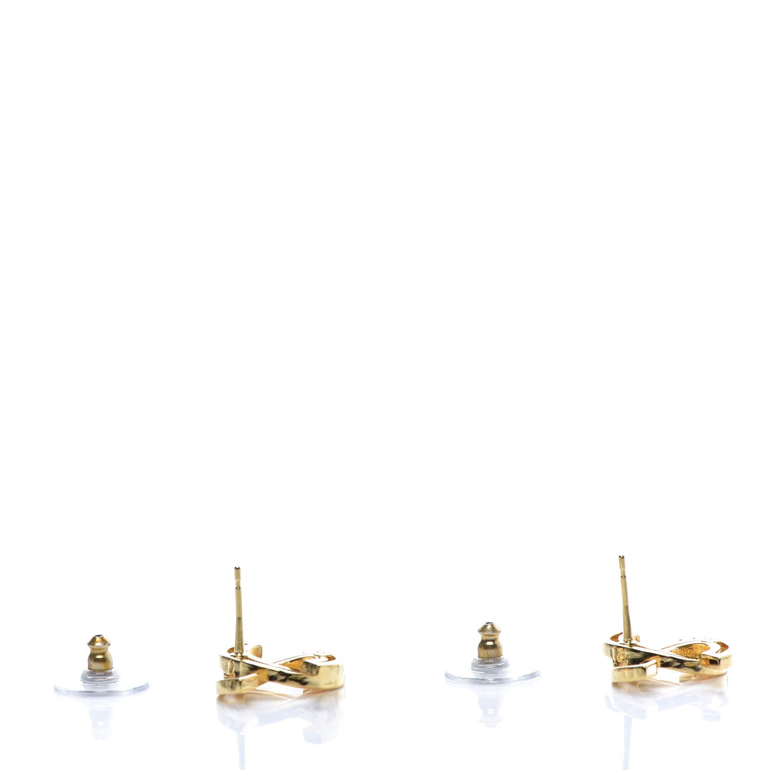 Chanel Metal Obazine CC Earrings Gold 3 of 5