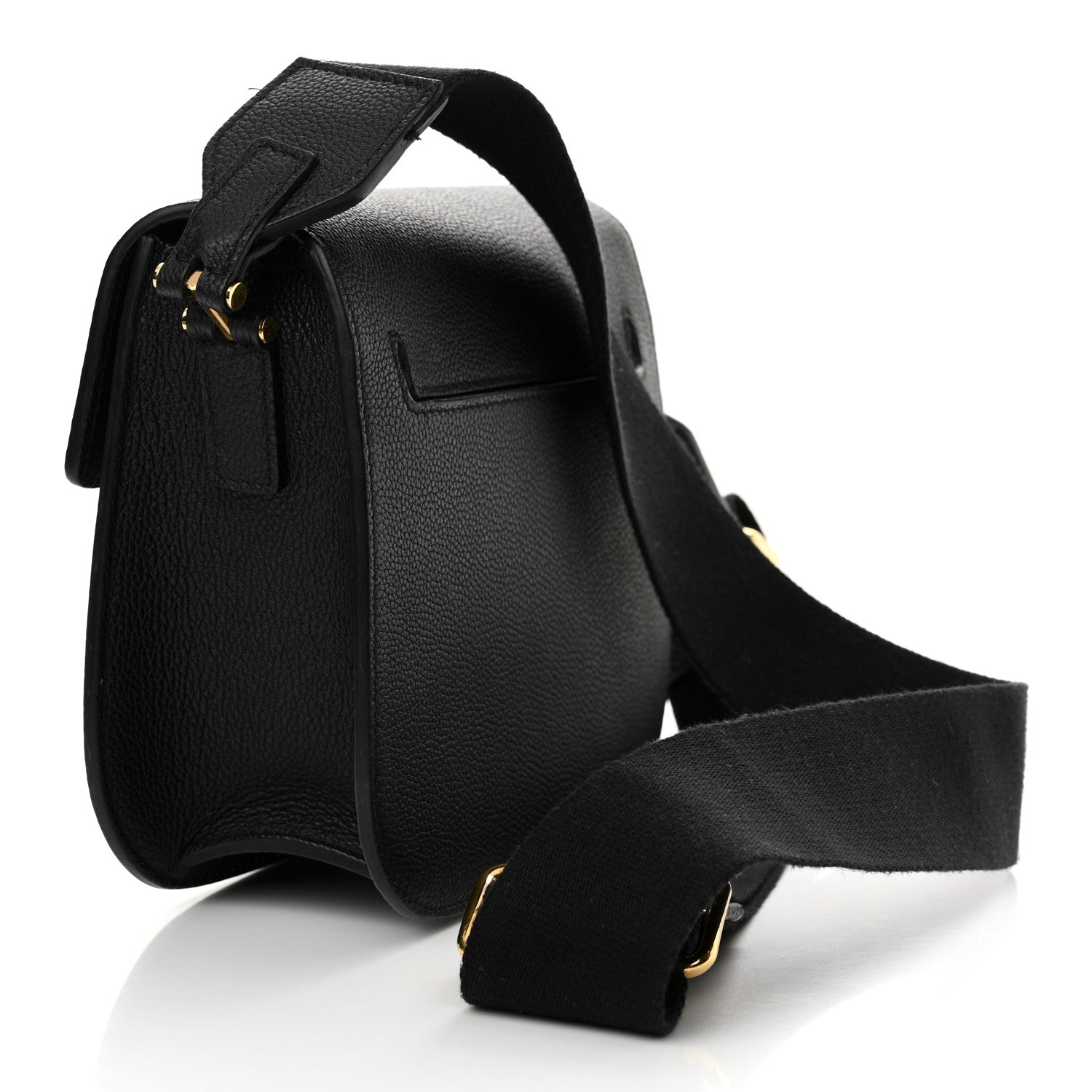 Tom Ford Grained Calfskin Mini T Clasp Tara Crossbody Bag Black 3 of 14