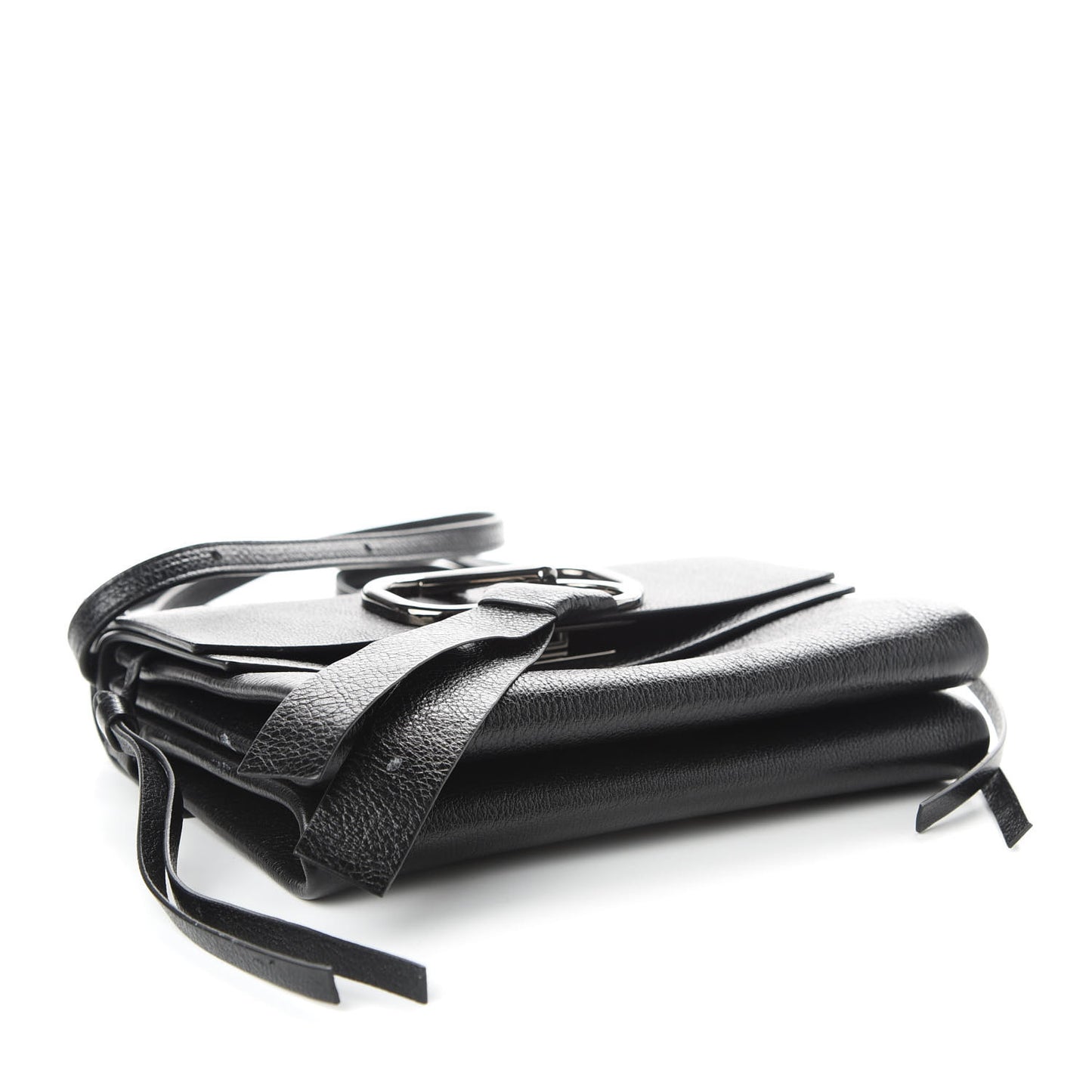 Calfskin Small VRing Crossbody Bag Black