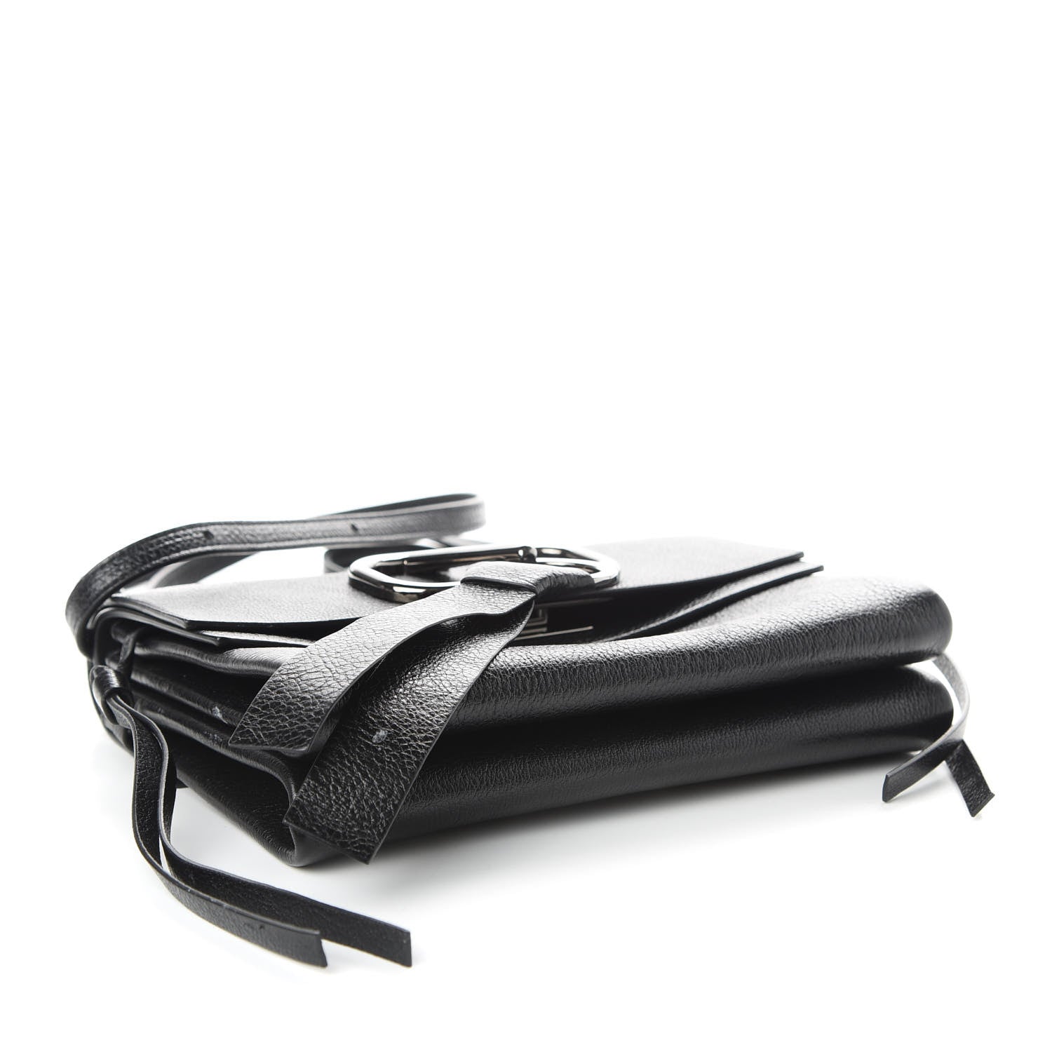 Valentino Garavani Calfskin Small VRing Crossbody Bag Black 4 of 11
