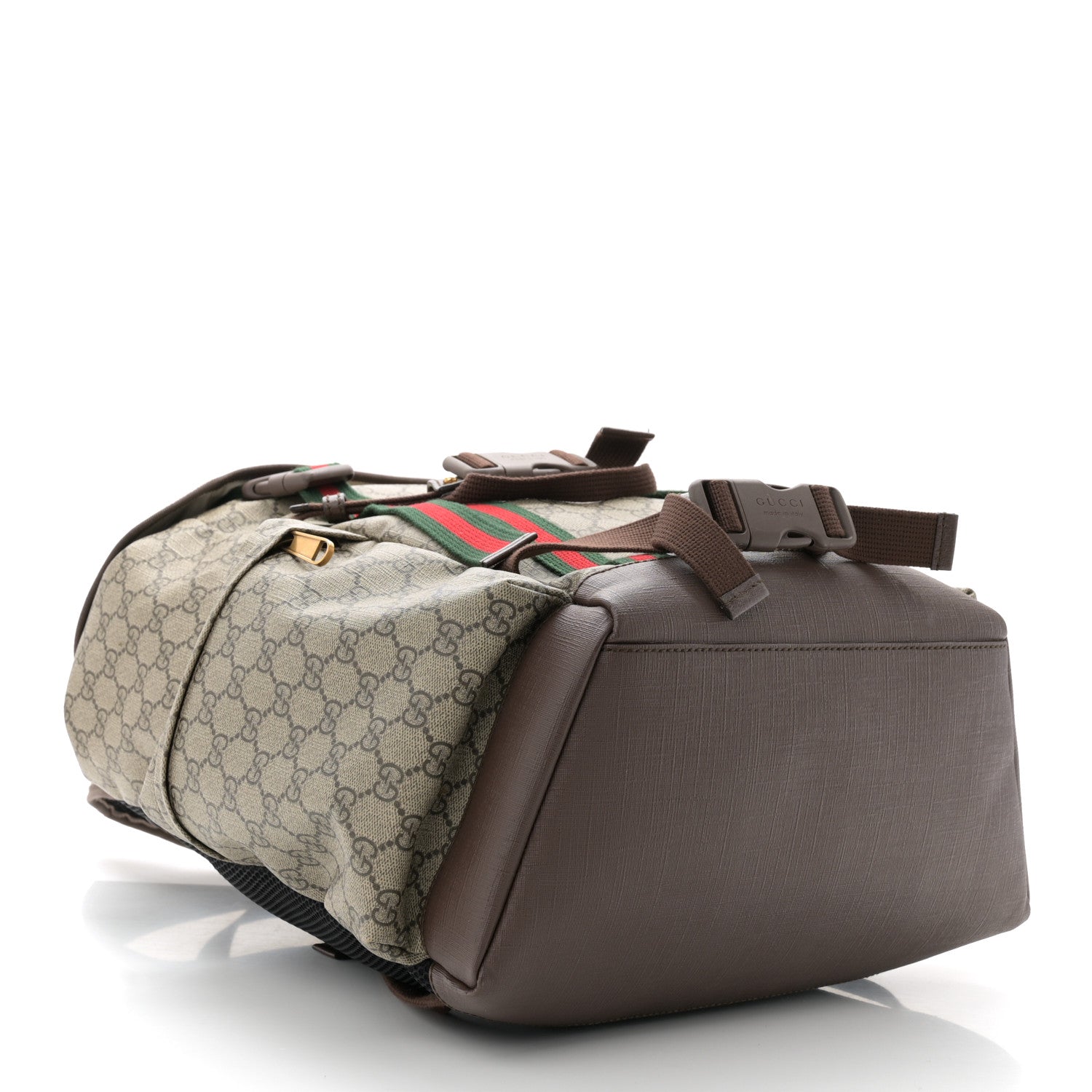 Gucci GG Supreme Monogram Web Skateboard Backpack Brown 4 of 10