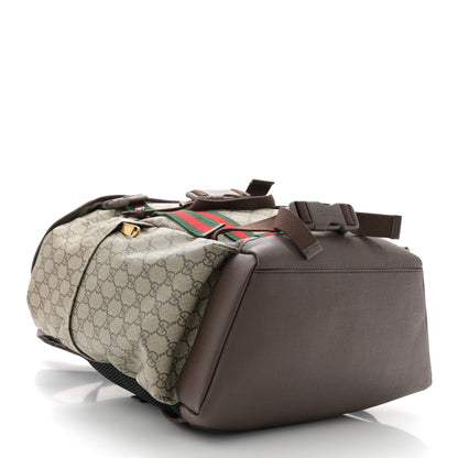 Gucci GG Supreme Monogram Web Skateboard Backpack Brown 4 of 10