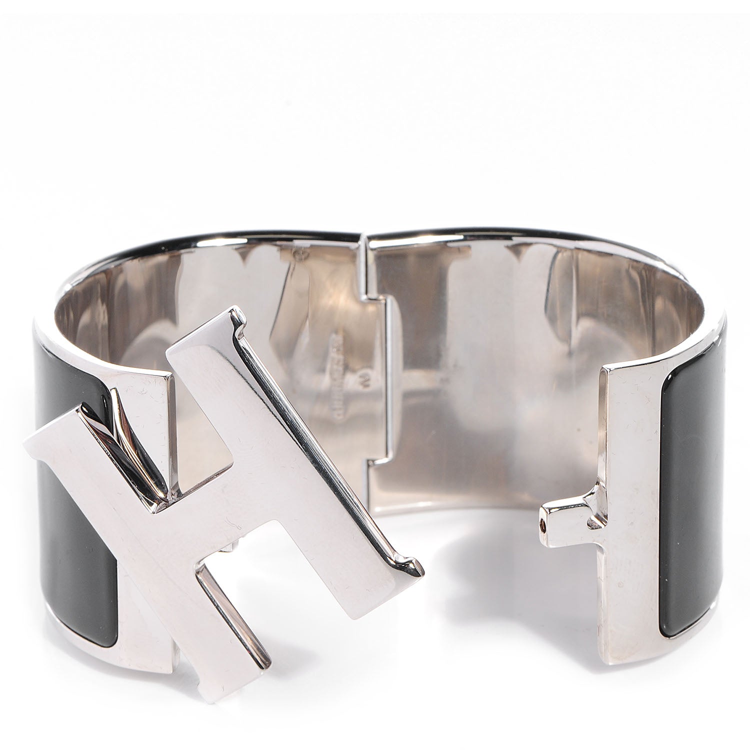 Hermes Enamel Extra Wide Clic Clac H Bracelet PM Black 3 of 5