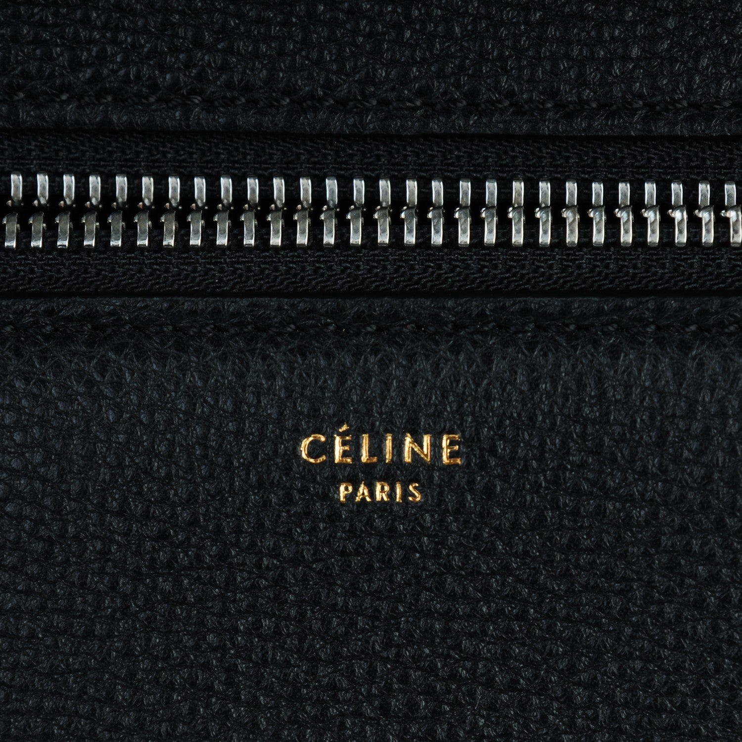 Celine Grained Calfskin Large Edge Shoulder Bag Black 9 of 9