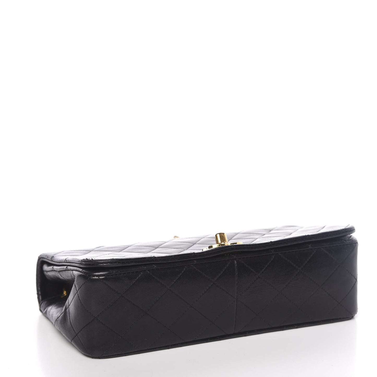 Lambskin Quilted Small Single Flap Black