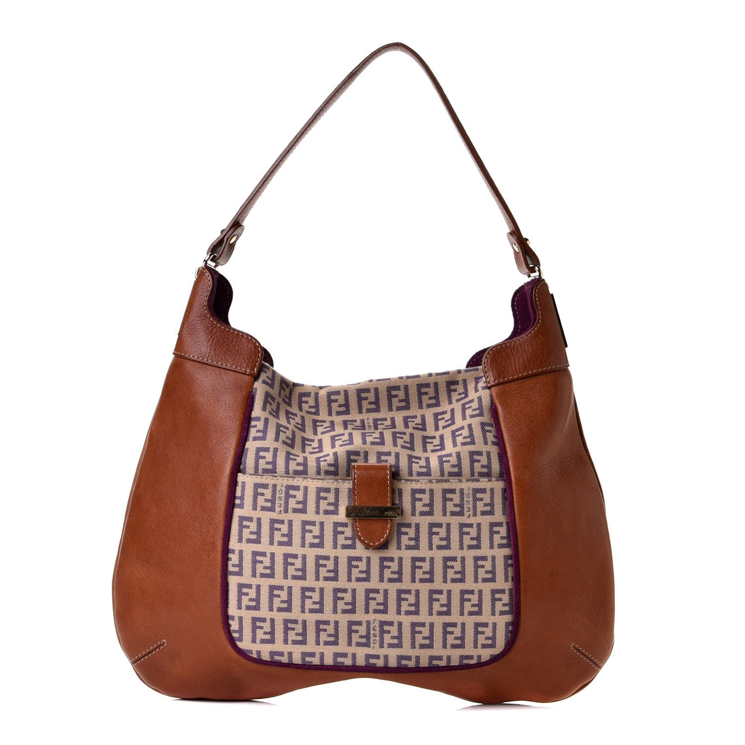 Fendi Zucchino Hobo Brown 1 of 8
