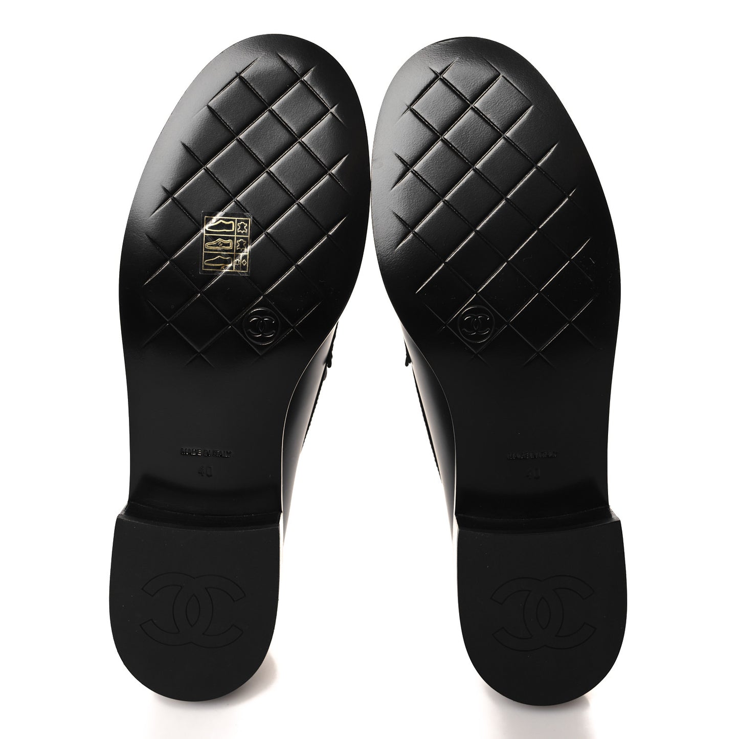 Calfskin Camellia CC Loafers 40 Black
