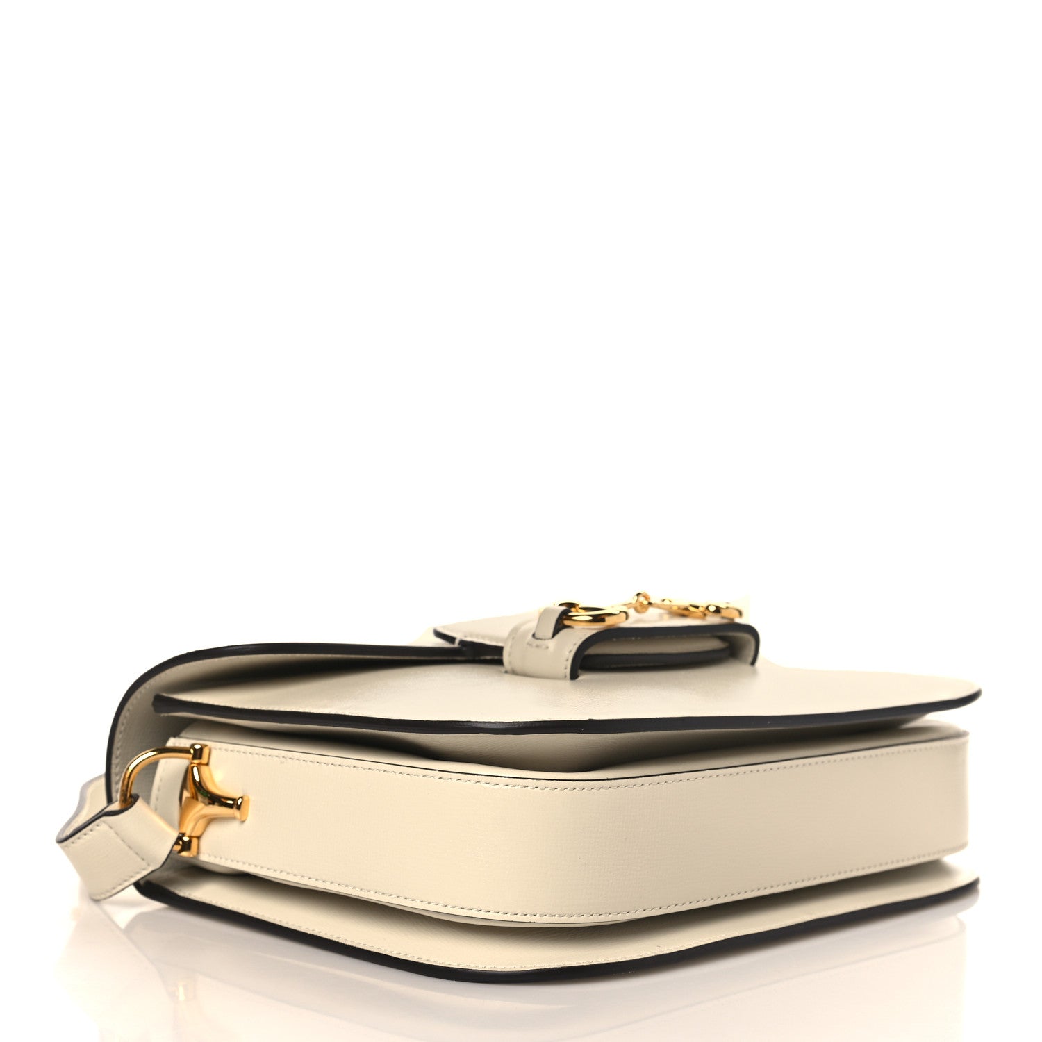 Gucci Azalea Calfskin Horsebit 1955 Shoulder Bag Mystic White 4 of 9