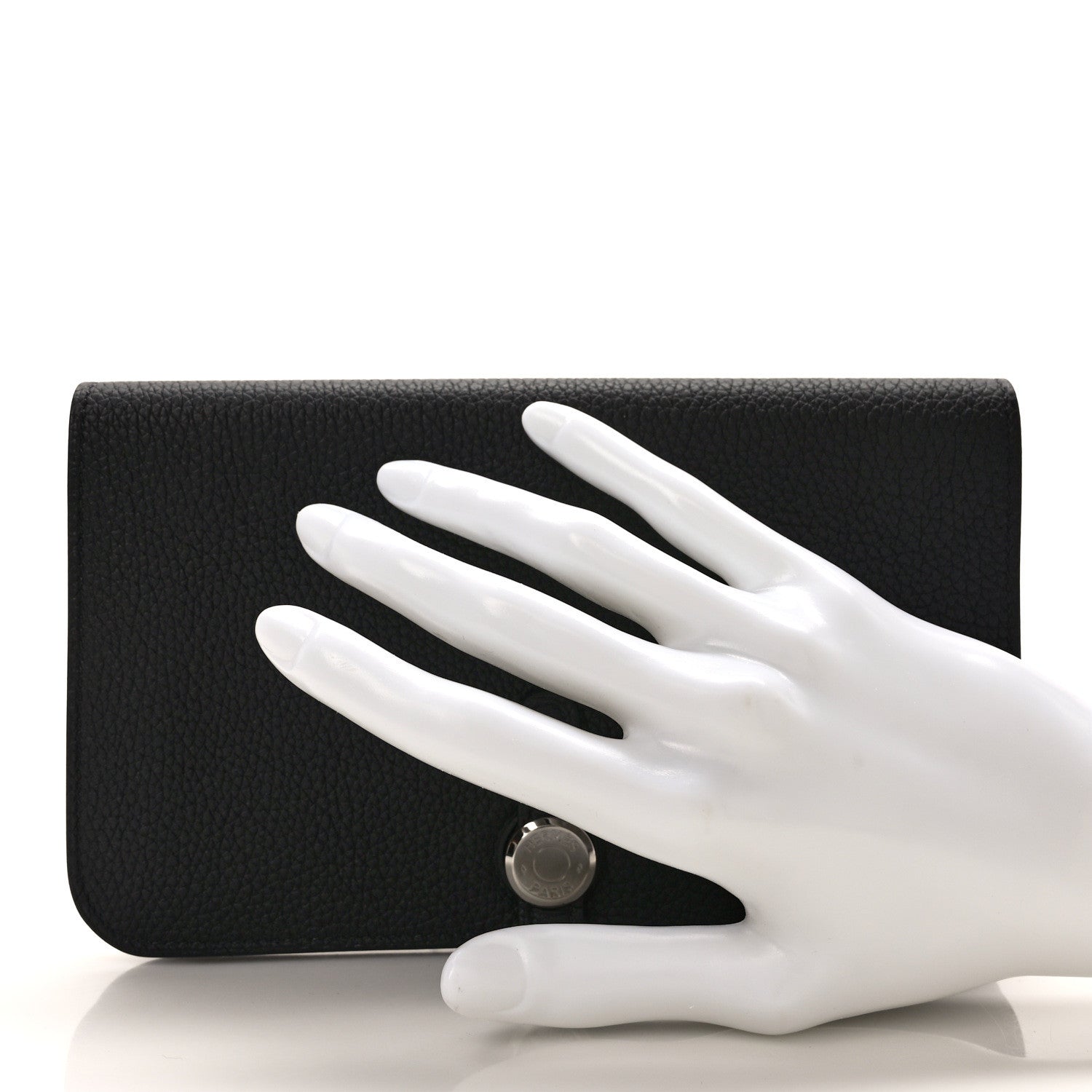 Hermes Togo Dogon Duo Wallet Black 2 of 10