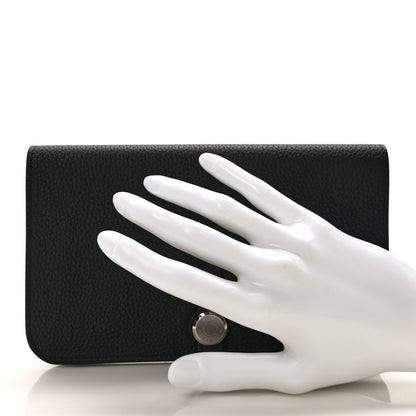 Hermes Togo Dogon Duo Wallet Black 2 of 10