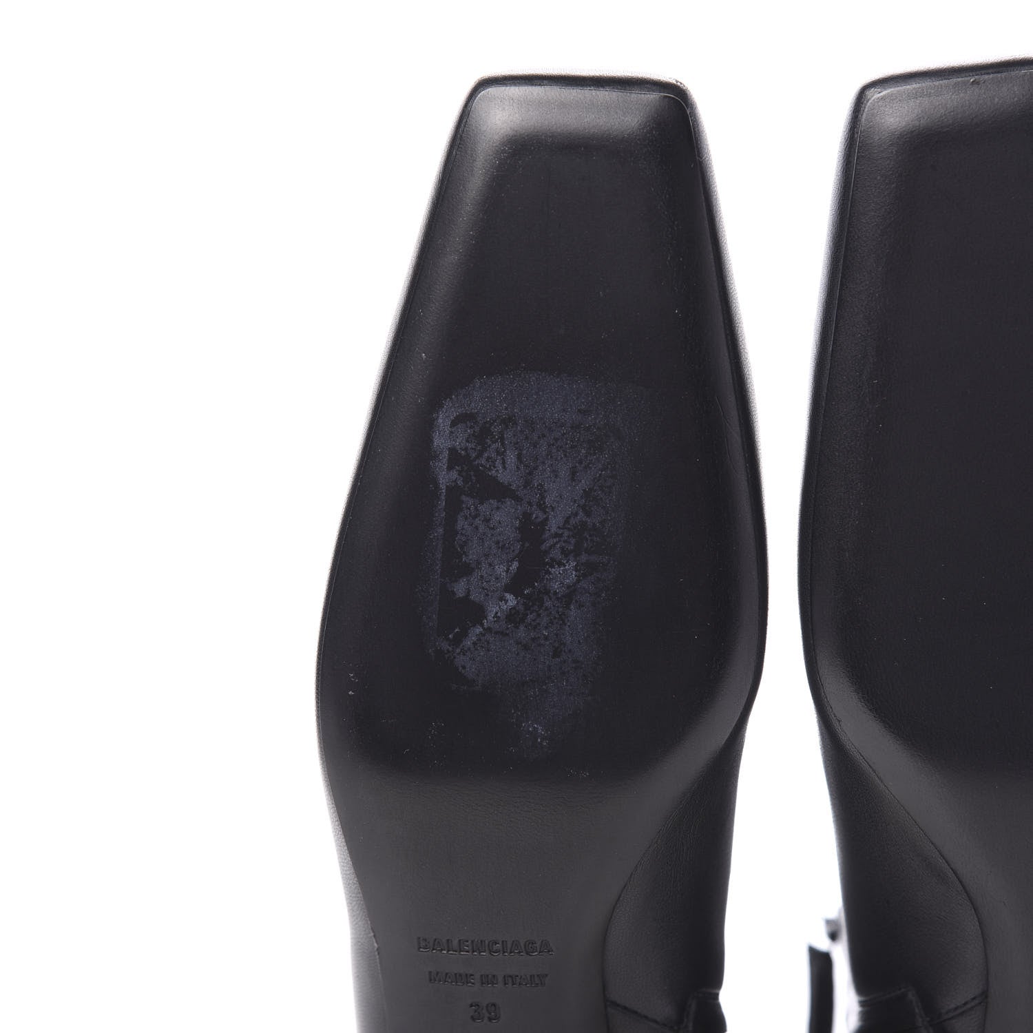 Balenciaga Sheepskin Typo Ankle Booties 39 Black 6 of 10