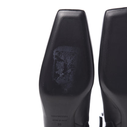 Balenciaga Sheepskin Typo Ankle Booties 39 Black 6 of 10