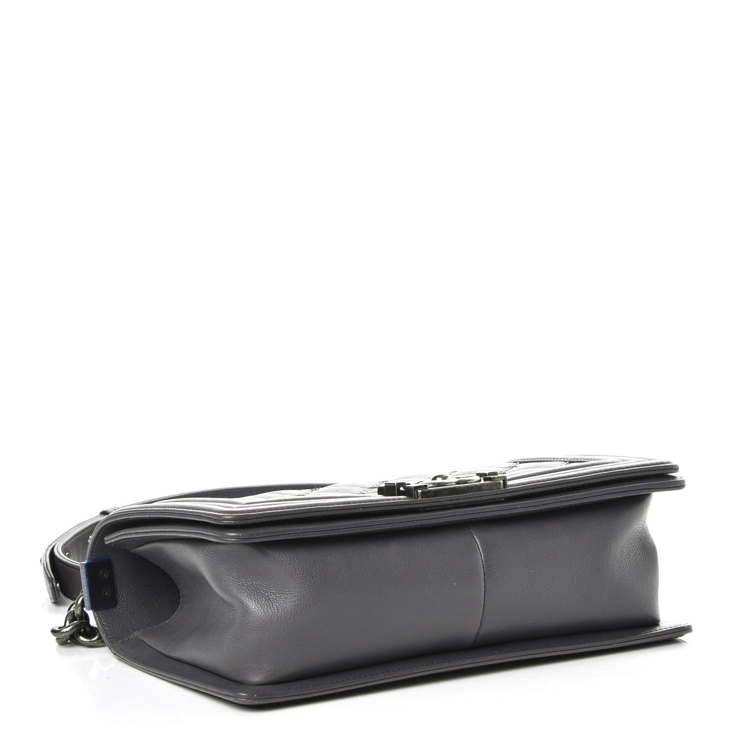 Chanel Calfskin Double Stitch Medium Boy Flap Grey 5 of 11