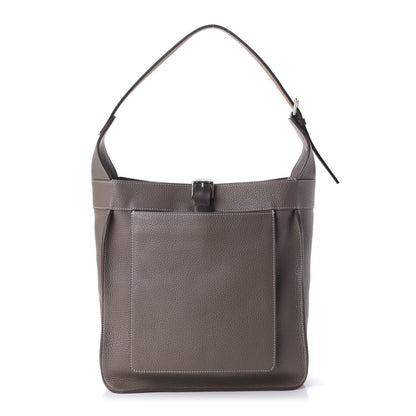 Hermes Taurillon Clemence Marwari PM Etoupe 1 of 9