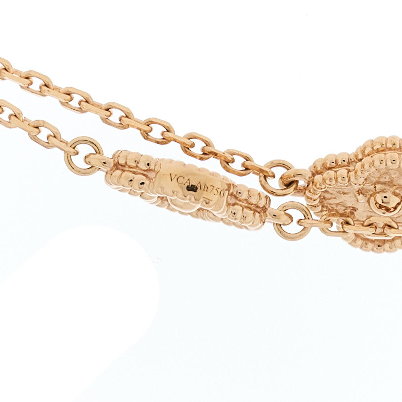 18K Rose Gold 16 Motifs Sweet Alhambra Necklace