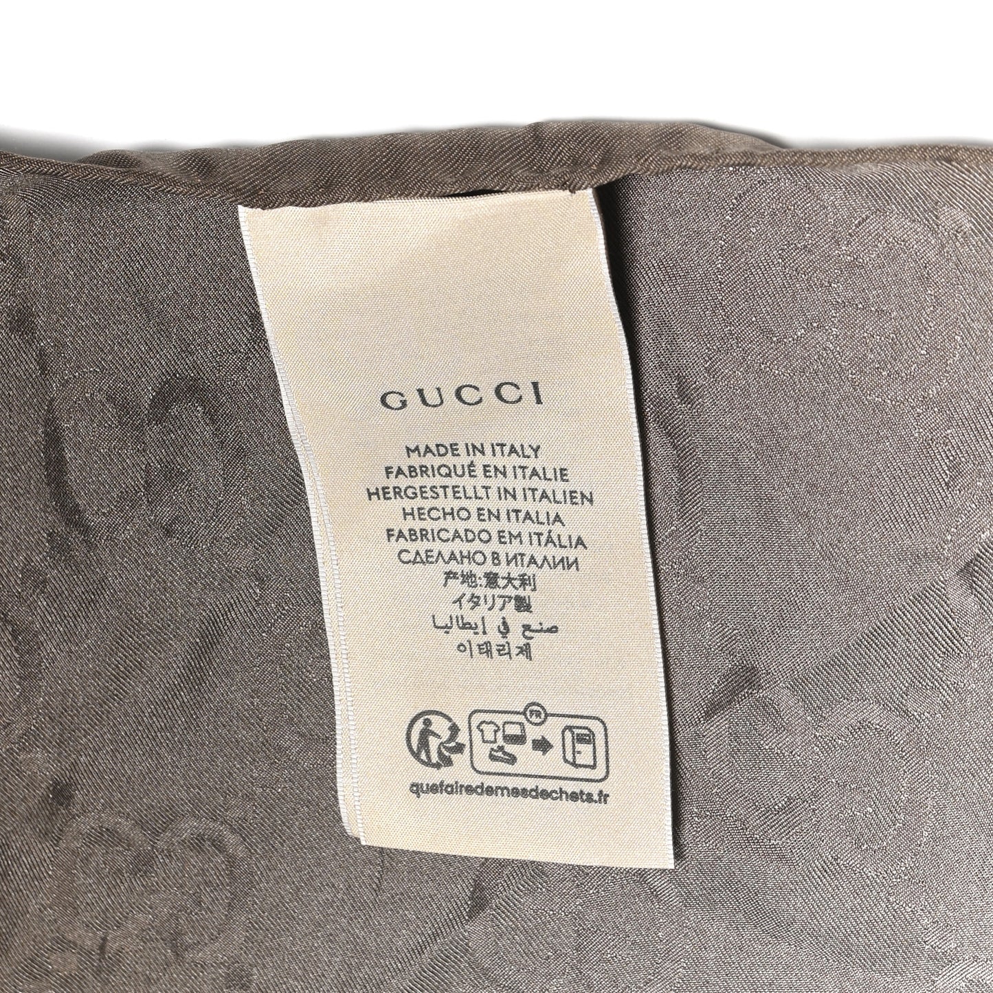 Silk GG Monogram Square Shawl Beige