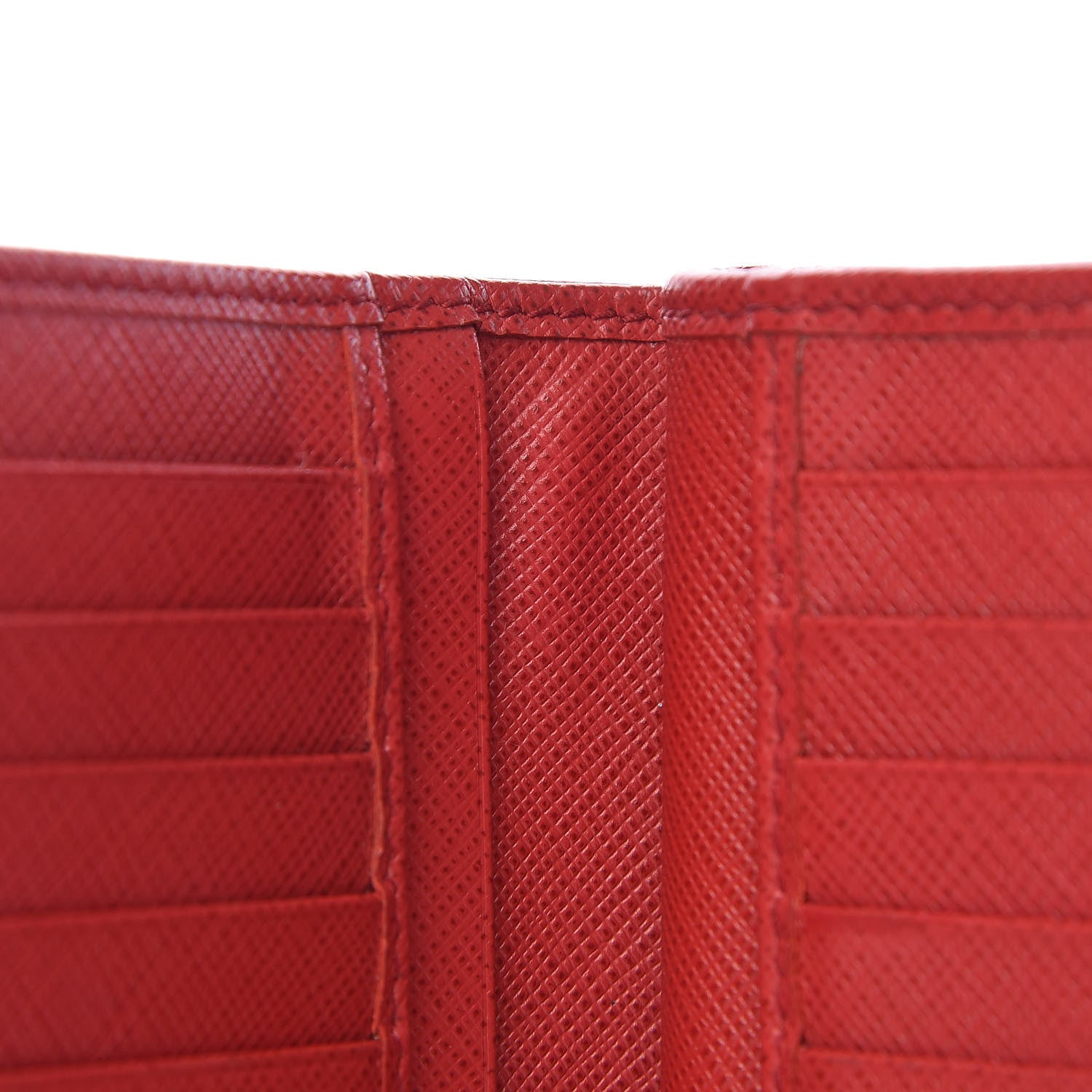 Prada Saffiano Compact Wallet Fuoco 10 of 11