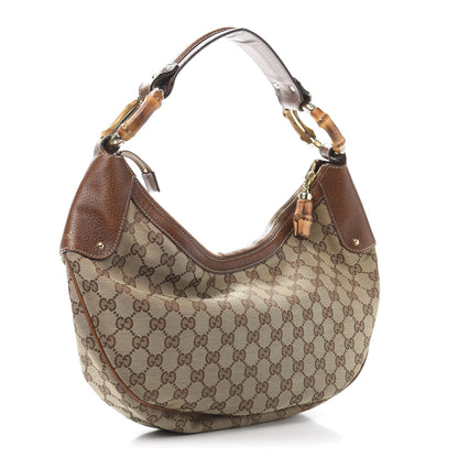 Gucci Monogram Bamboo Ring Hobo Brown 3 of 13