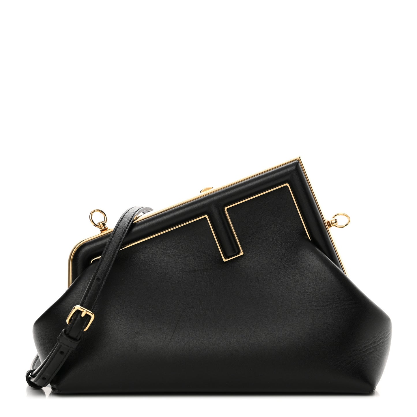 Shiny Nappa Small Fendi First Black