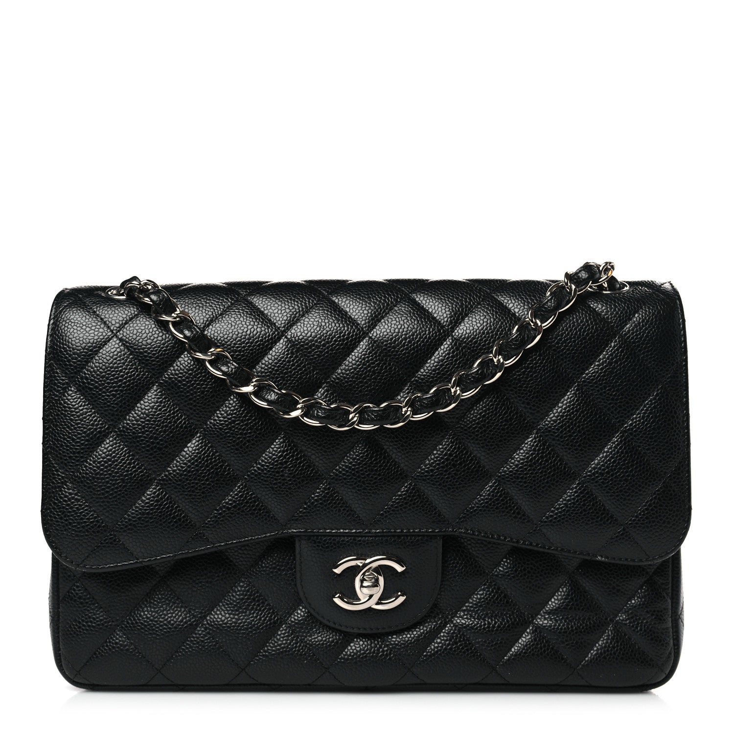 Chanel Caviar Quilted Jumbo Double Flap Black 1 of 13