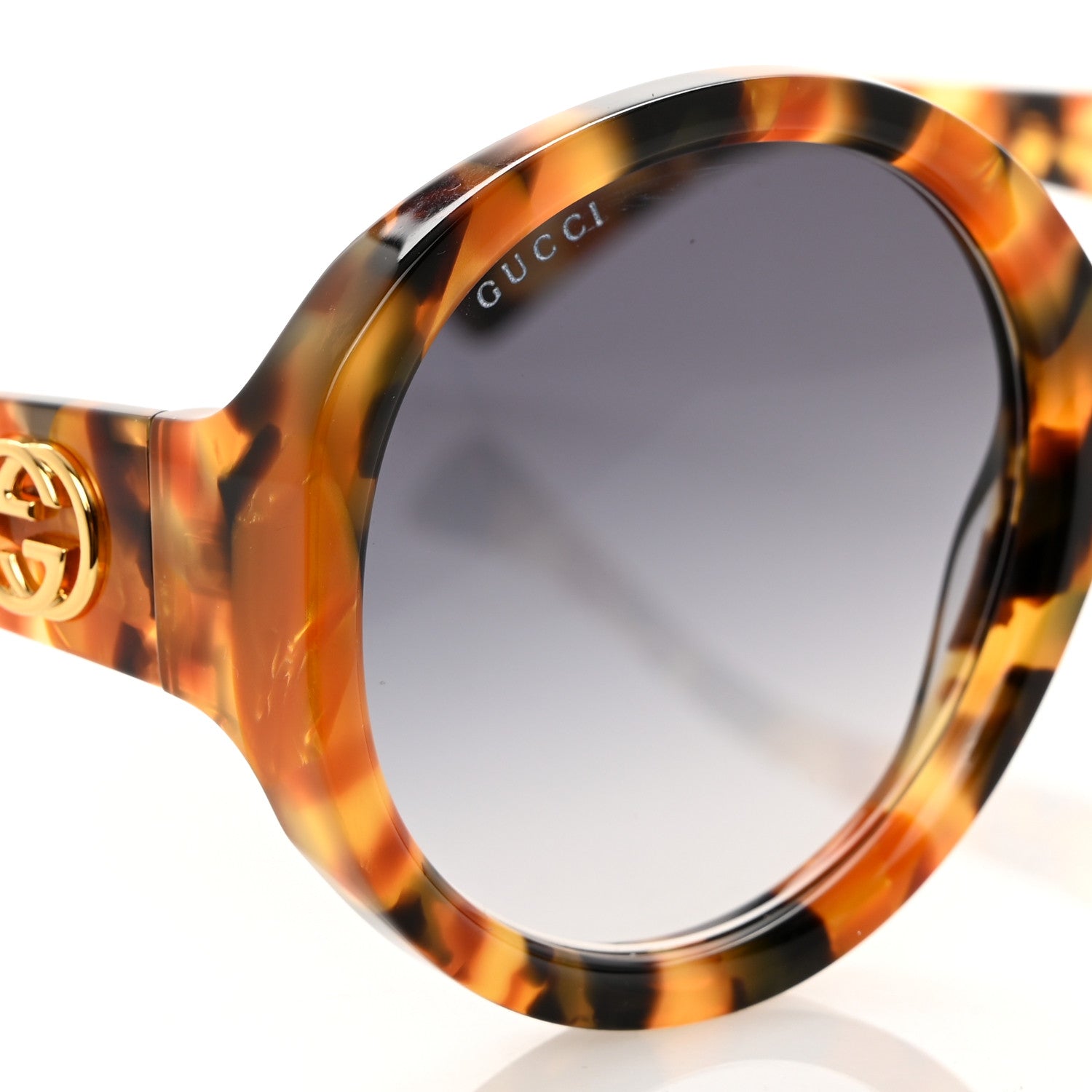 Gucci Round 56mm Sunglasses GG1256S Havana 8 of 8