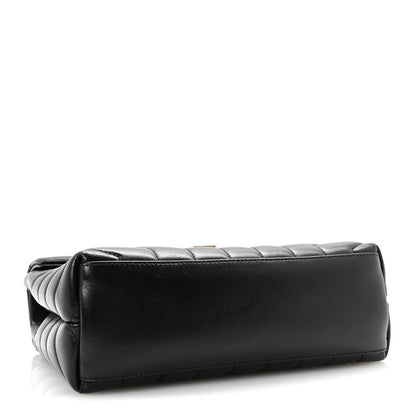 Saint Laurent Calfskin Y Quilted Monogram Small Loulou Chain Satchel Black 4 of 10
