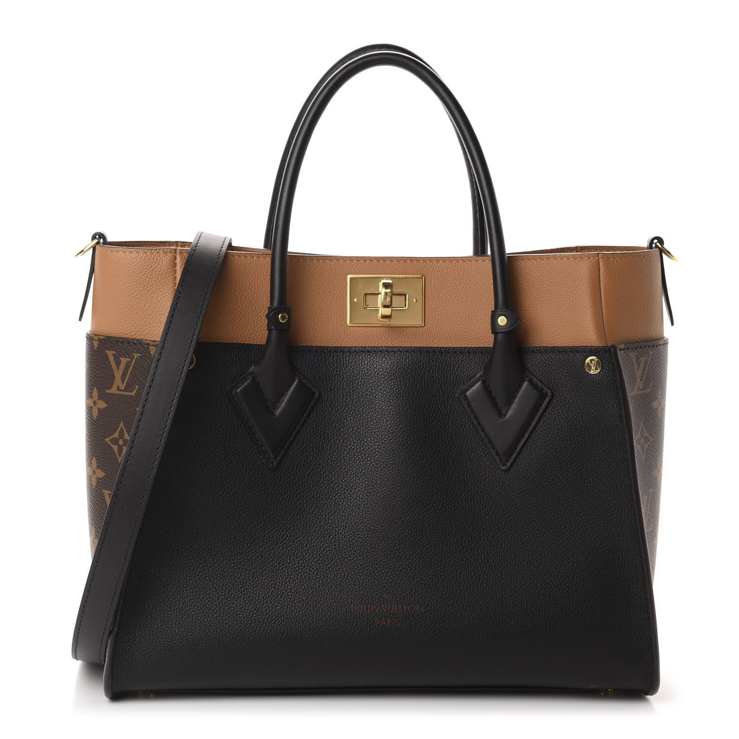 Louis Vuitton Calfskin Monogram On My Side Black 1 of 10