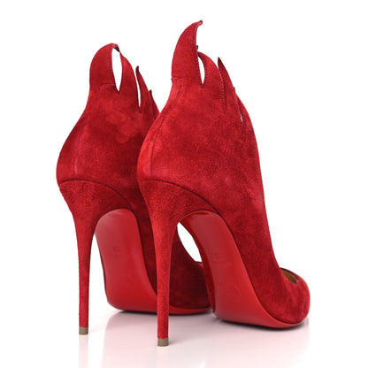 Christian Louboutin CHRISTIAN LOUBOUTIN Suede Victorina 100 Pumps 37 Carmin 4 of 9
