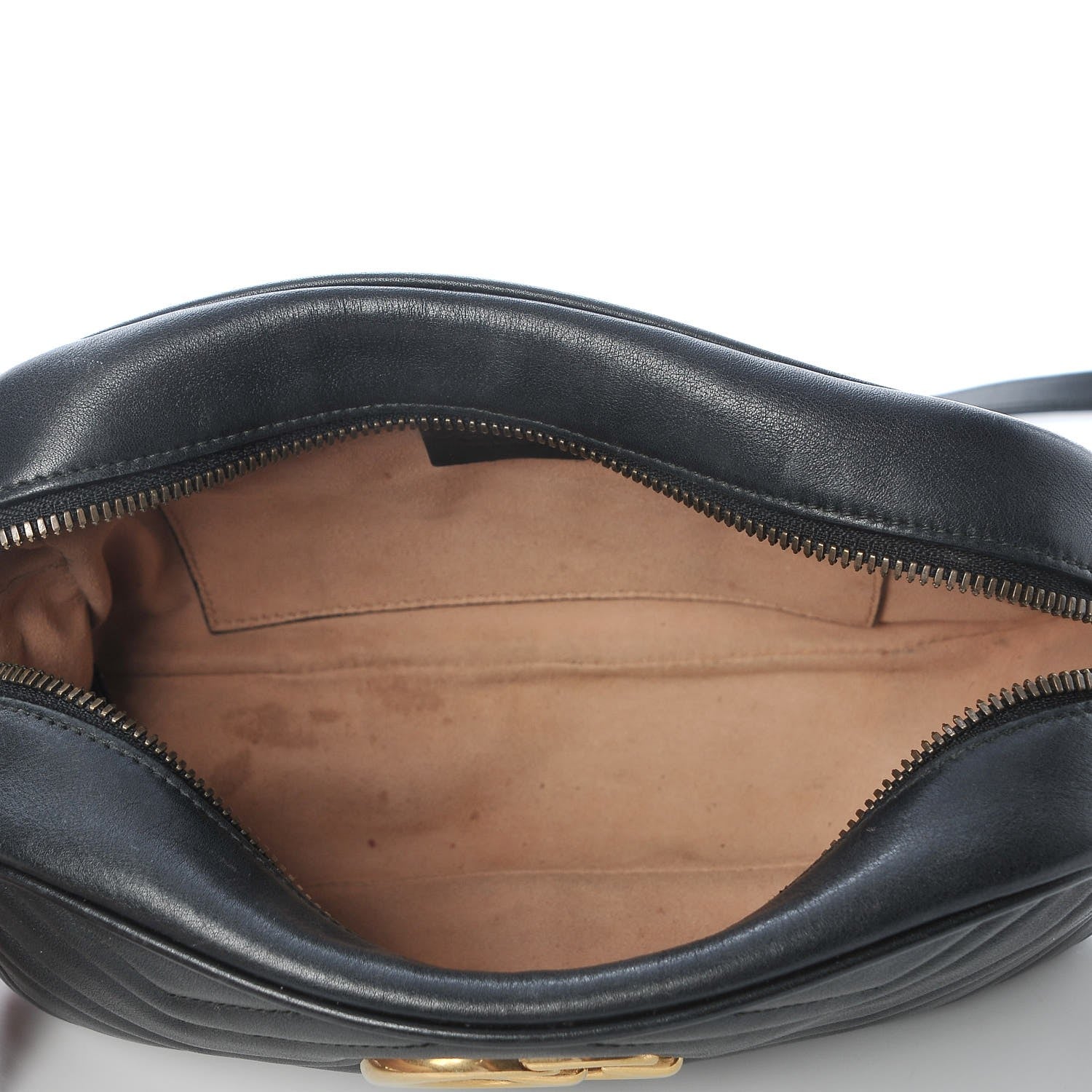 Gucci Calfskin Matelasse Small GG Marmont Chain Shoulder Bag Black 5 of 8