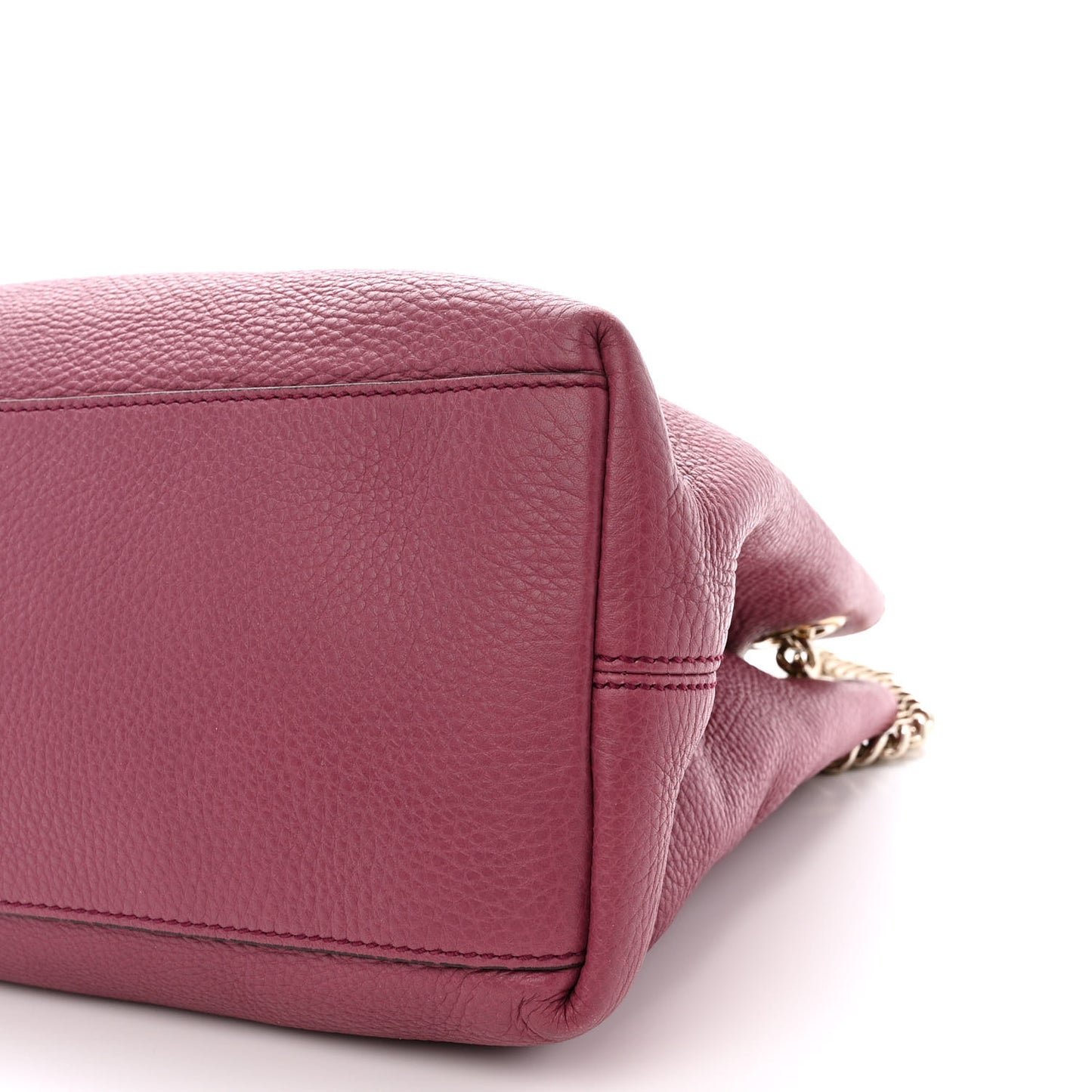 Pebbled Calfskin Medium Soho Chain Shoulder Bag Peonia Flower
