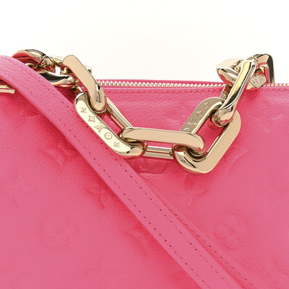 Louis Vuitton Calfskin Embossed Monogram Coussin BB Rose Fluo 7 of 9