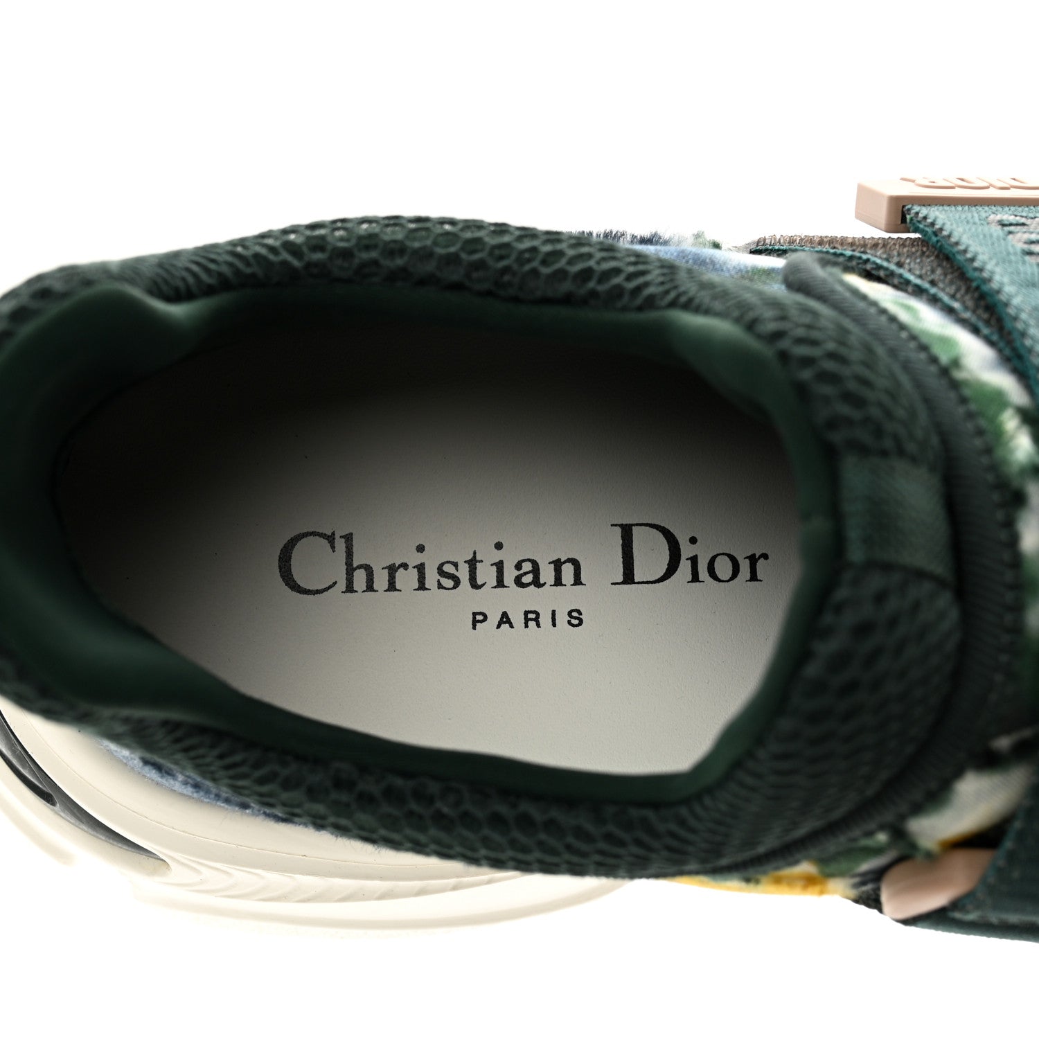 Christian Dior Technical Fabric Camouflage Tie and Dior Womens D-Wander Sneakers 37 Cypress Green 7 of 8