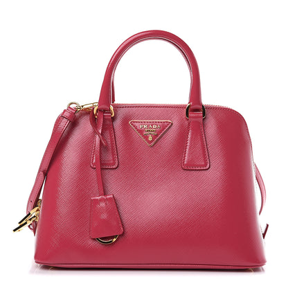 Prada Saffiano Vernice Mini Promenade Tote Peonia 1 of 9