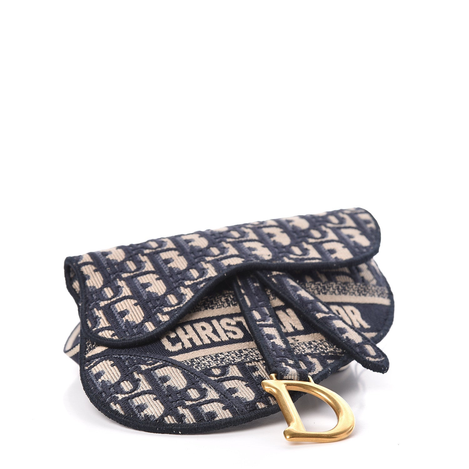 Christian Dior Oblique Saddle Pouch Blue 4 of 8