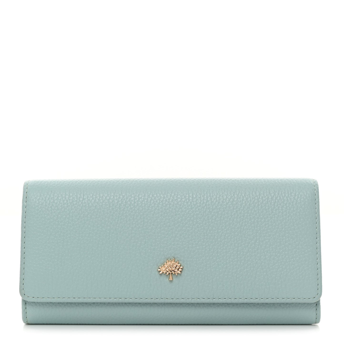 Classic Grain Small Tree Continental Wallet Light Blue