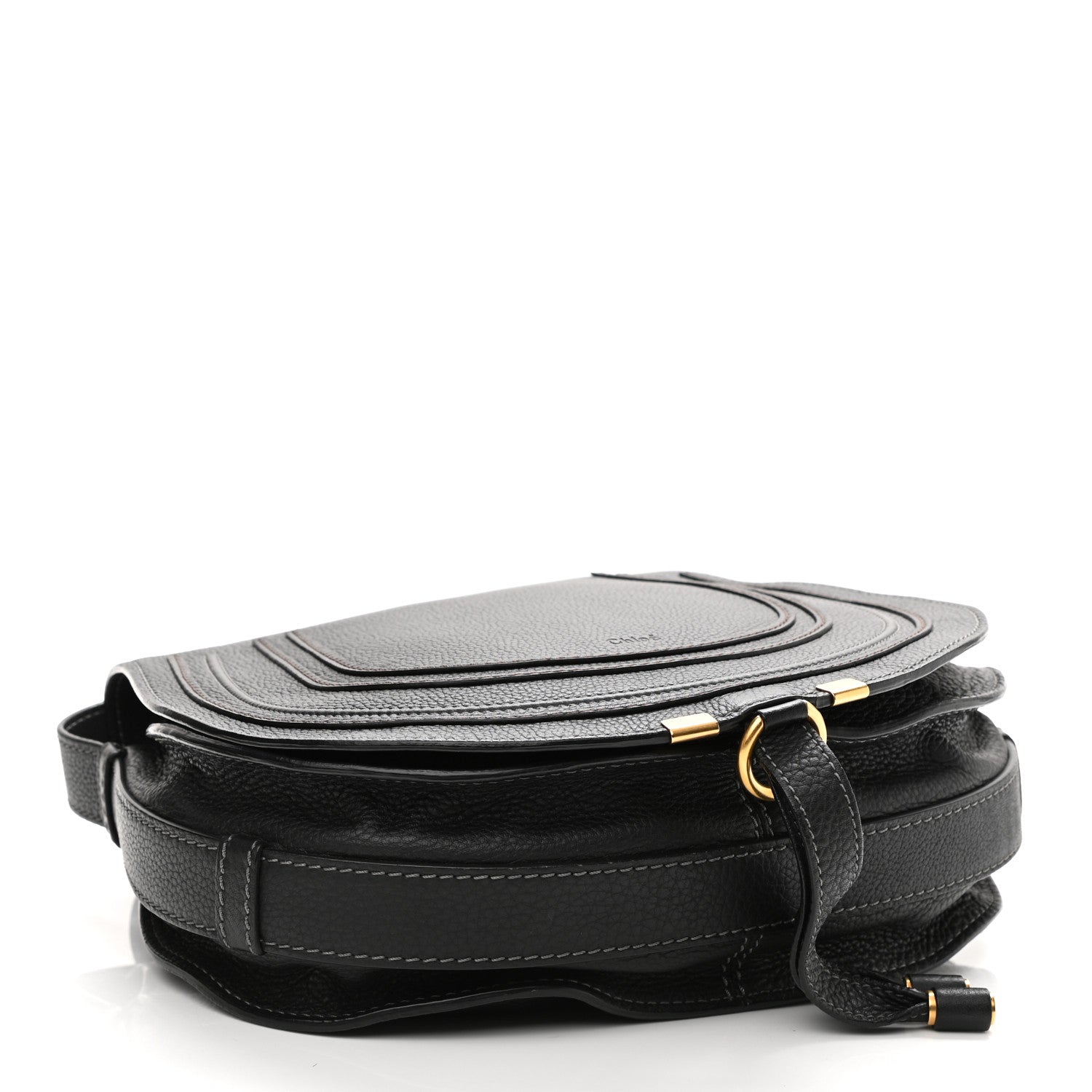 Chloe Calfskin Medium Marcie Round Crossbody Bag Black 4 of 11