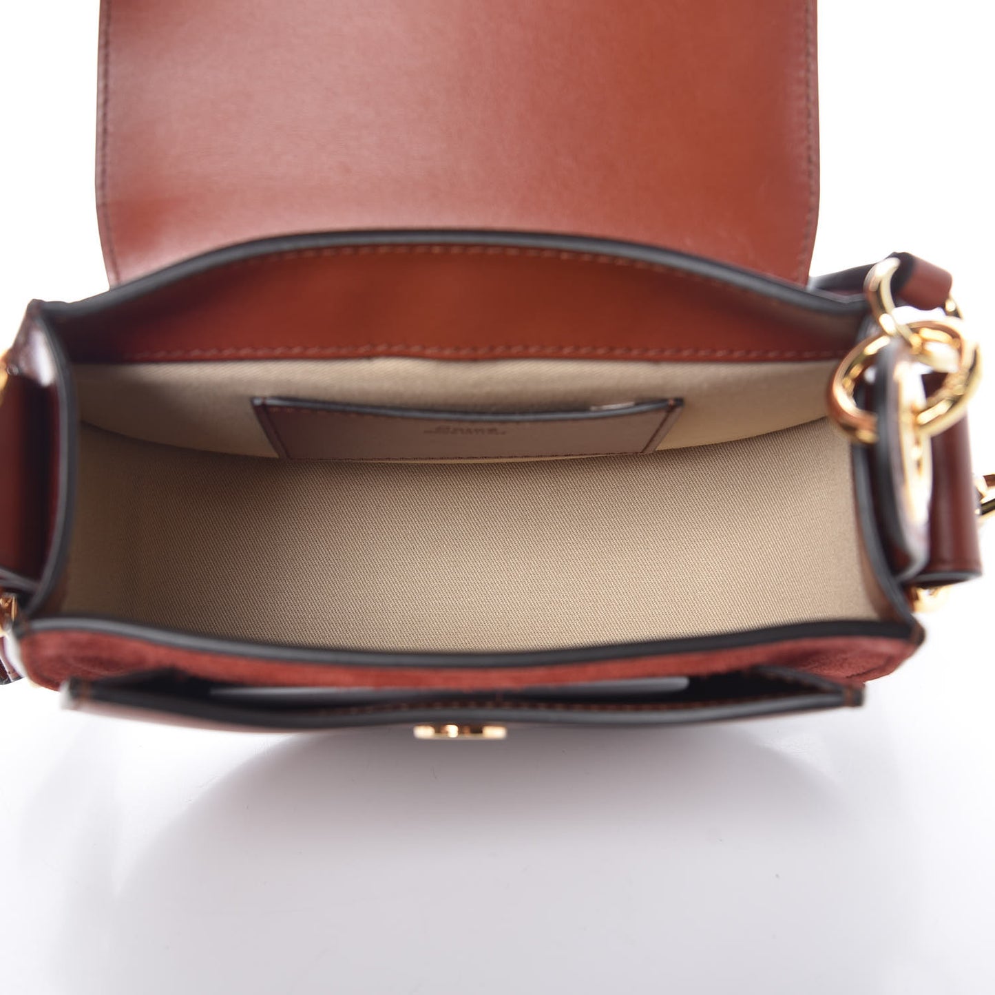 Calfskin Small Tess Bag Sepia Brown