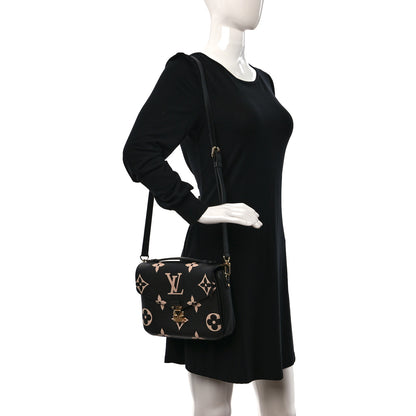 Louis Vuitton Empreinte Monogram Giant Pochette Metis Black Beige 2 of 9