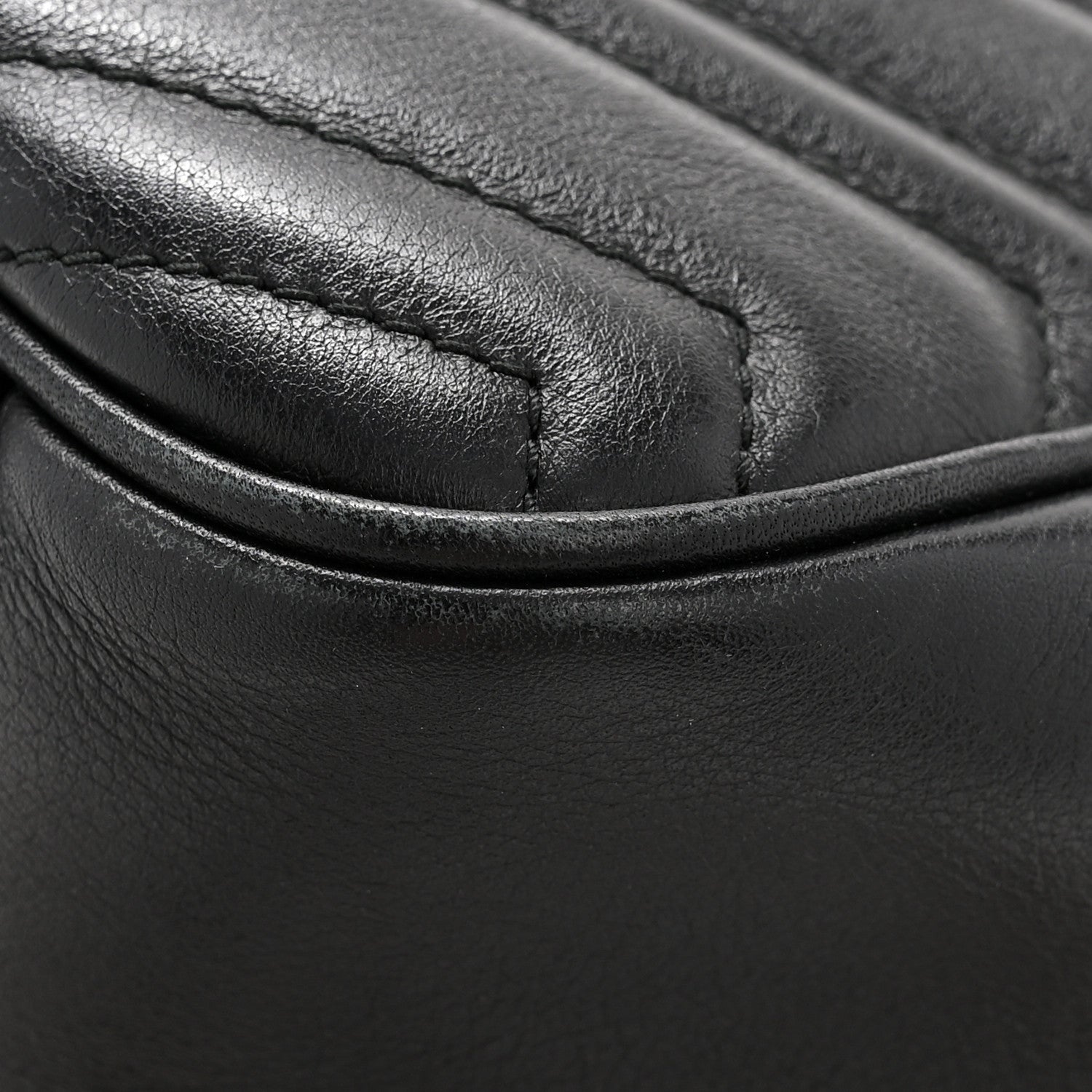 Gucci Calfskin Matelasse Medium GG Marmont Chain Shoulder Bag Black 14 of 14