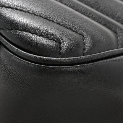 Gucci Calfskin Matelasse Medium GG Marmont Chain Shoulder Bag Black 14 of 14