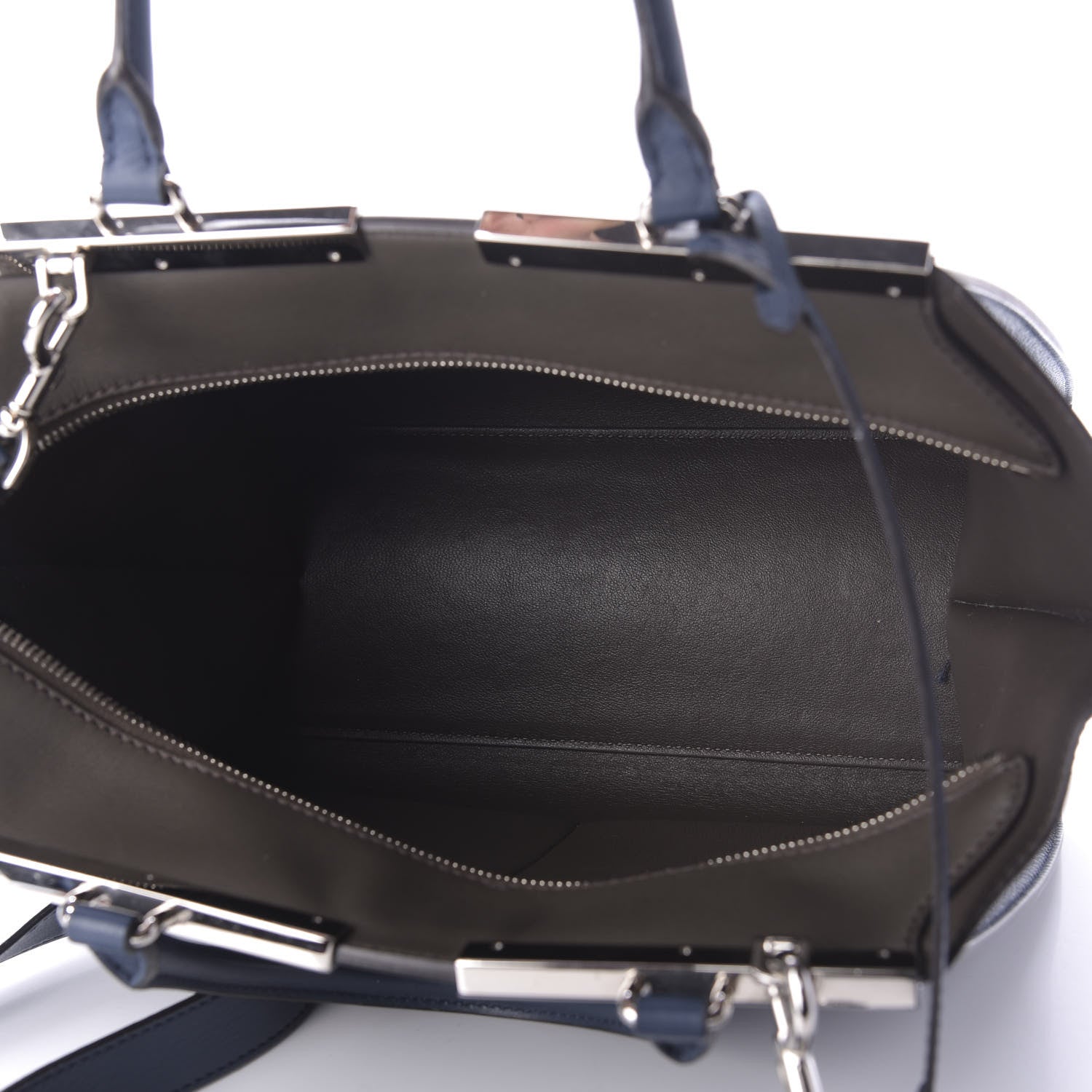 Fendi Vitello Dolce Shiny Nappa Petite 3Jours Tote Blue 5 of 8