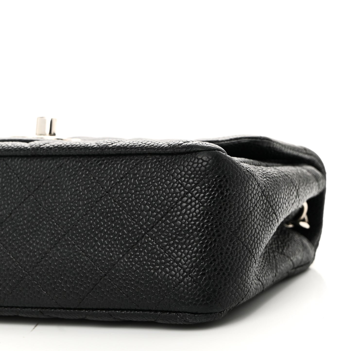 Caviar Quilted Mini Rectangular Flap Black